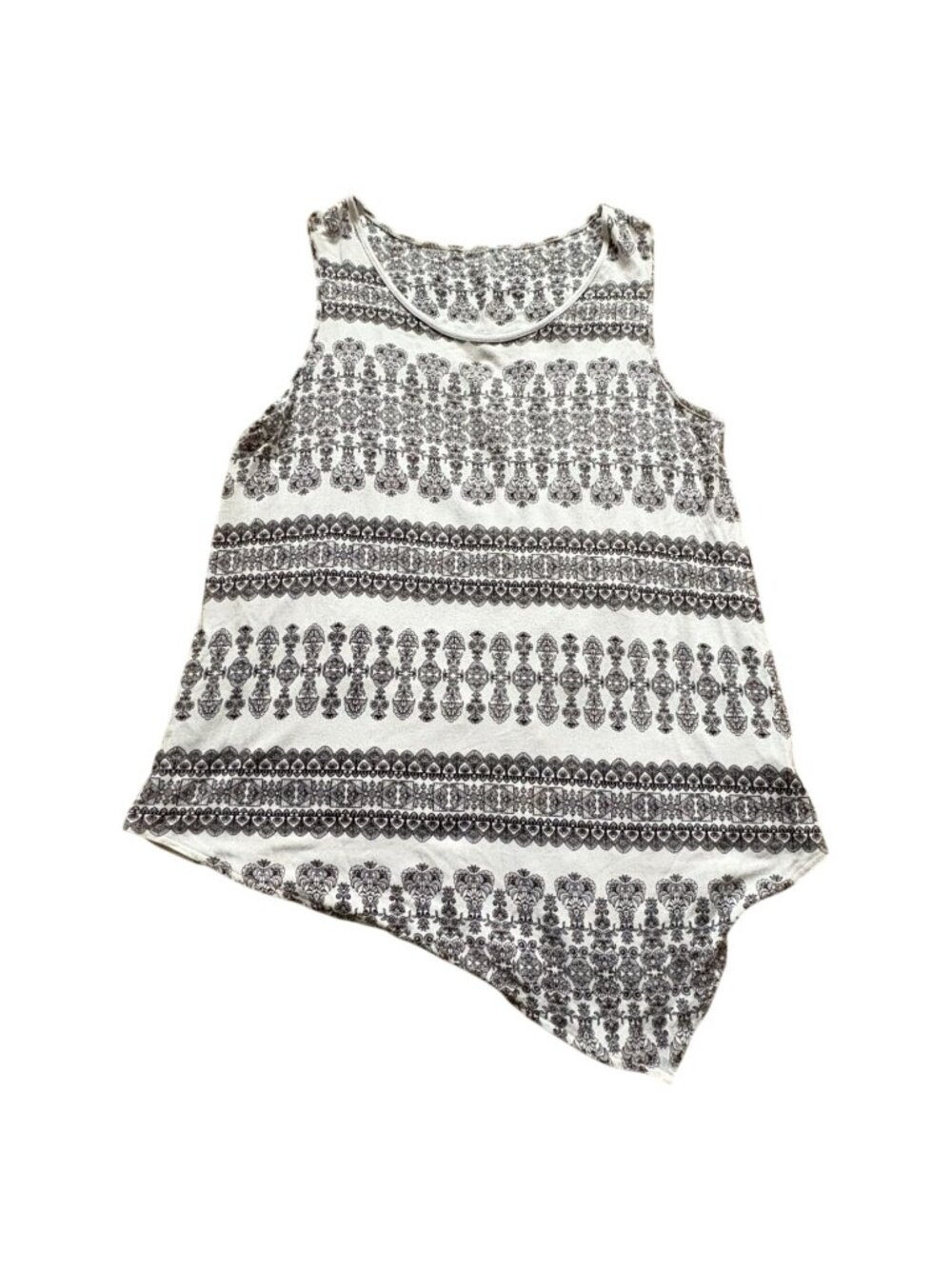 Ruff Hewn Grey Womens Flowy Sleeveless Blouse-L-GUC